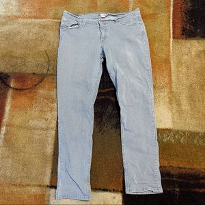 Blue and White Striped Low Rise Levi's